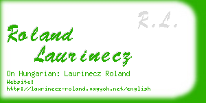 roland laurinecz business card